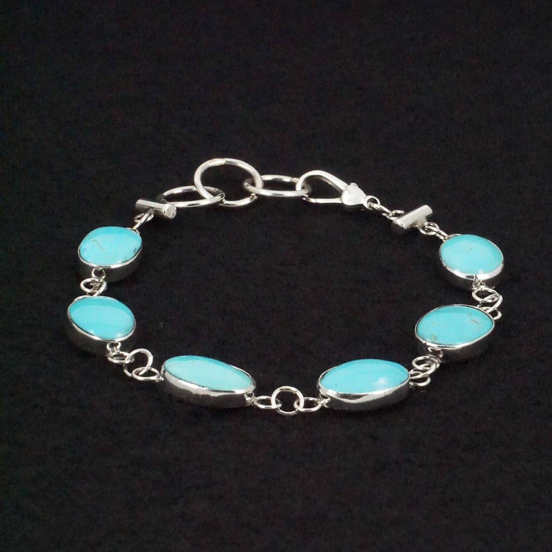 Marco Begaye Turquoise & Sterling Silver Link Bracelet