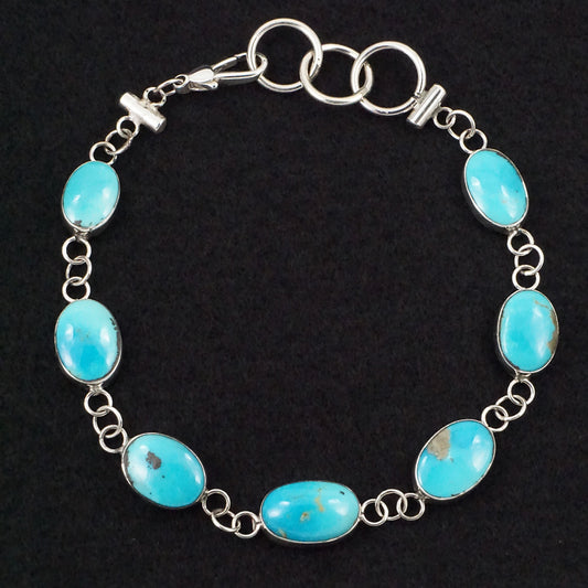 Marco Begaye Turquoise & Sterling Silver Link Bracelet