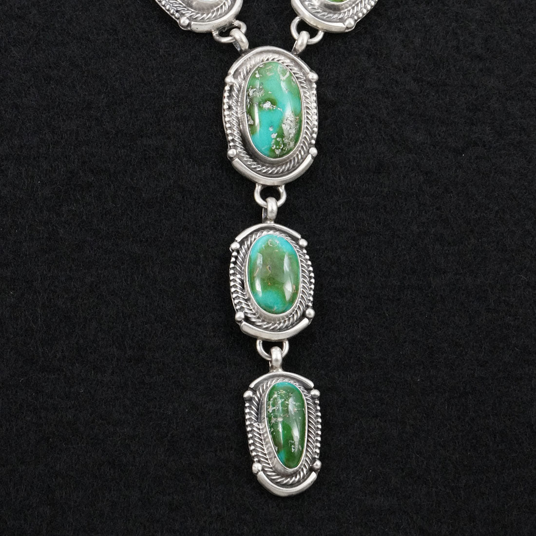 Bobby Johnson Turquoise & Sterling Silver Necklace Set