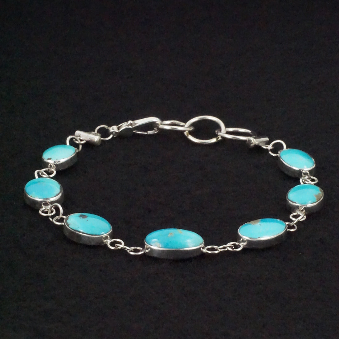 Marco Begaye Turquoise & Sterling Silver Link Bracelet