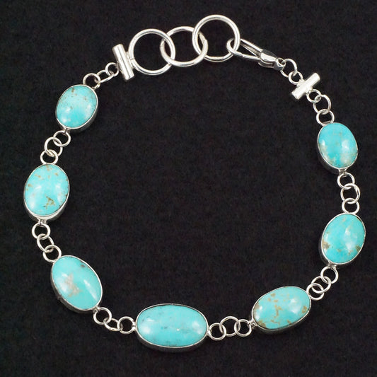 Marco Begaye Turquoise & Sterling Silver Link Bracelet