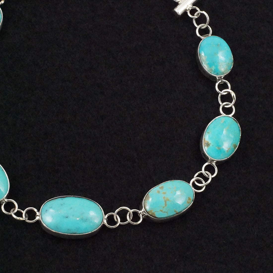 Marco Begaye Turquoise & Sterling Silver Link Bracelet