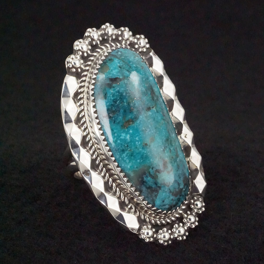 Leslie Nez Turquoise & Sterling Silver Ring Size 9