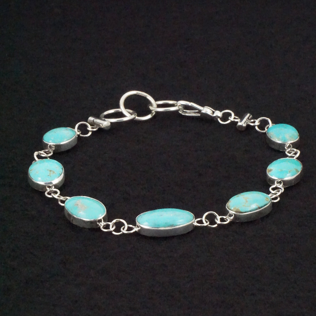 Marco Begaye Turquoise & Sterling Silver Link Bracelet