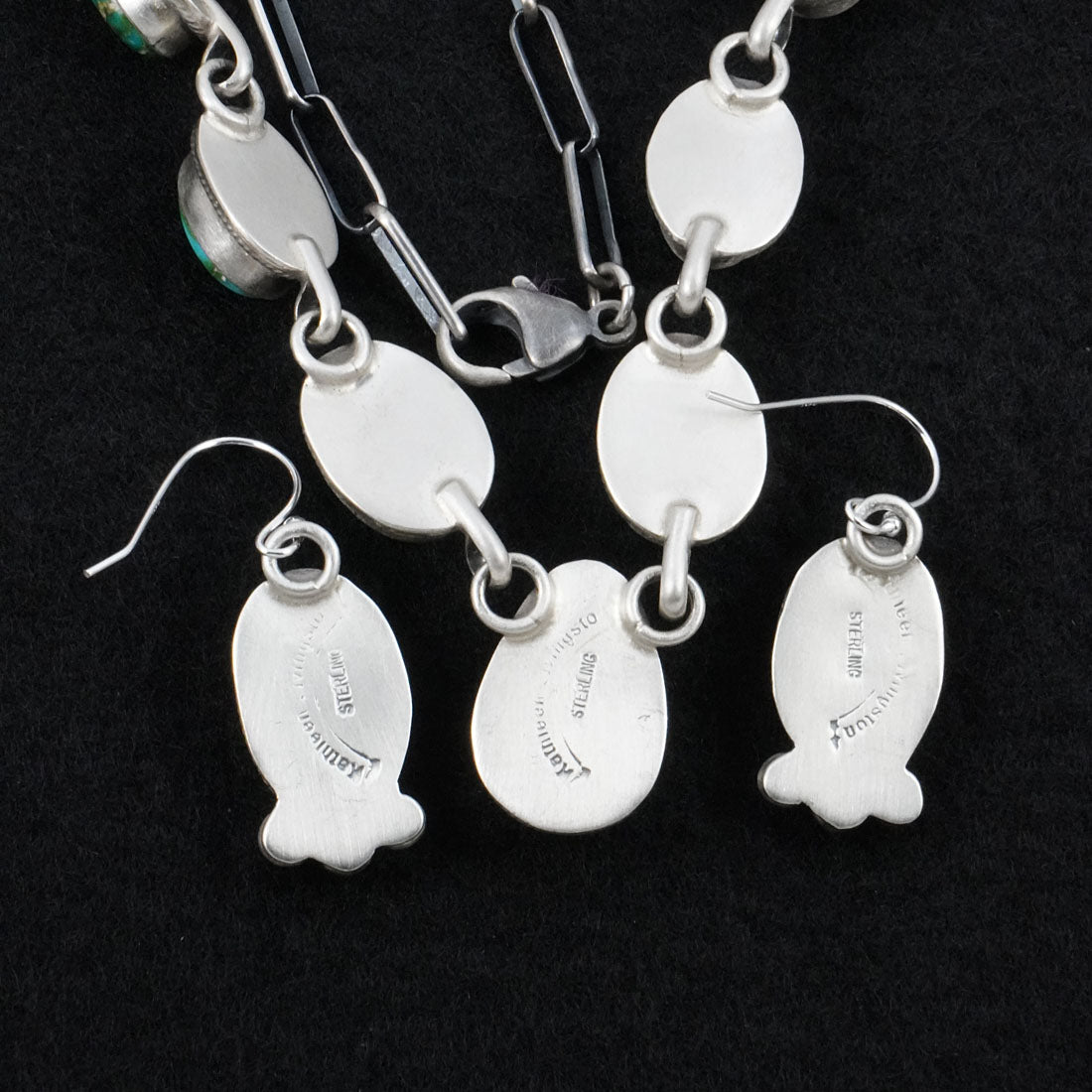 Kathleen Livingston Turquoise & Sterling Silver Necklace Set