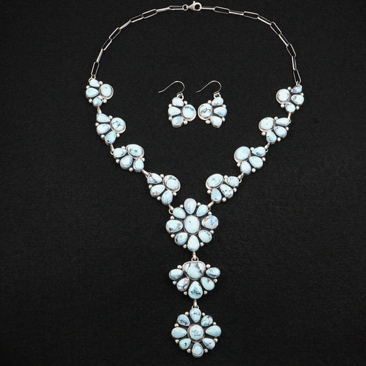 Paul Livingston Turquoise & Sterling Silver Necklace Set