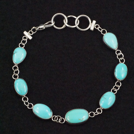 Marco Begaye Turquoise & Sterling Silver Link Bracelet