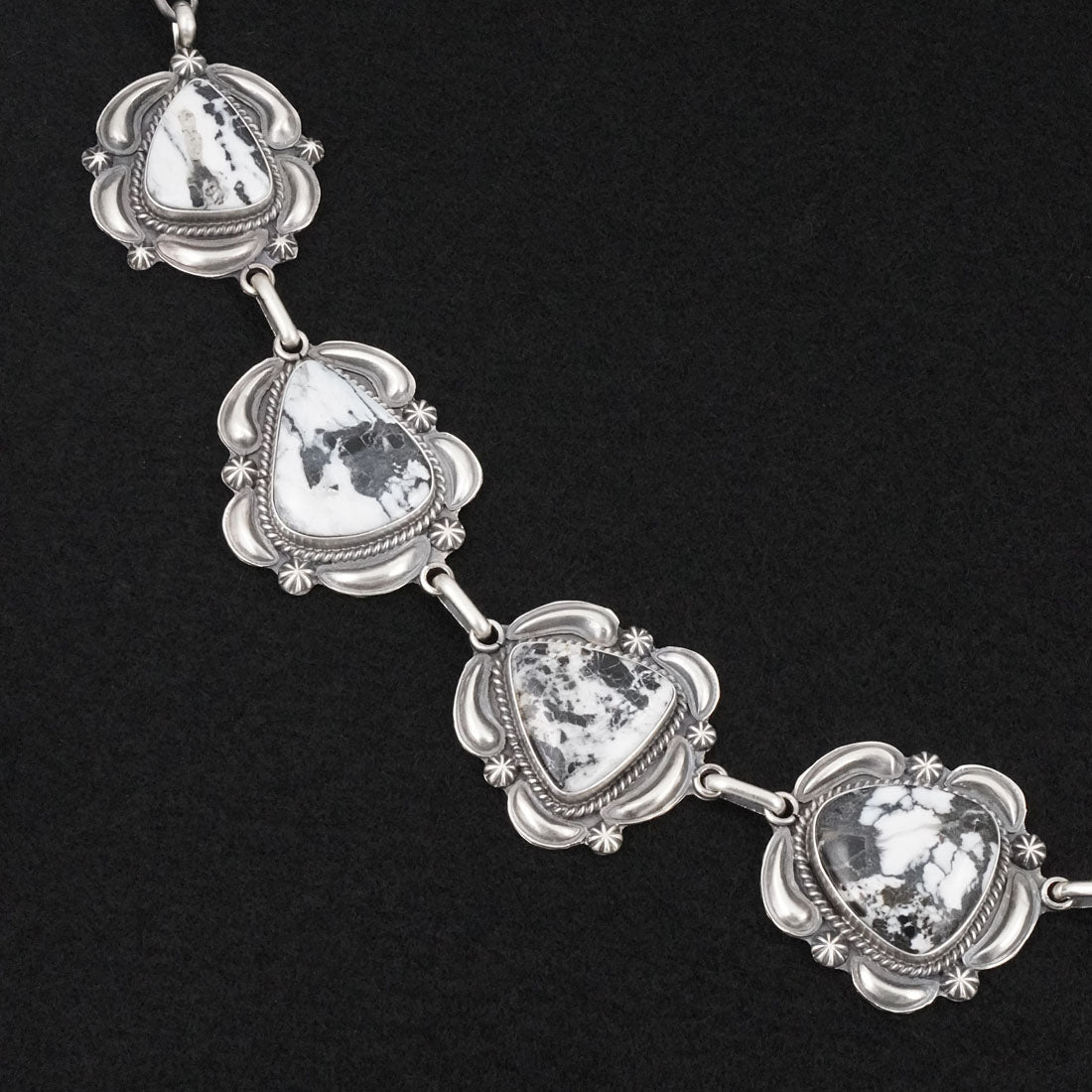 Raymond Delgarito White Buffalo & Sterling Silver Necklace Set