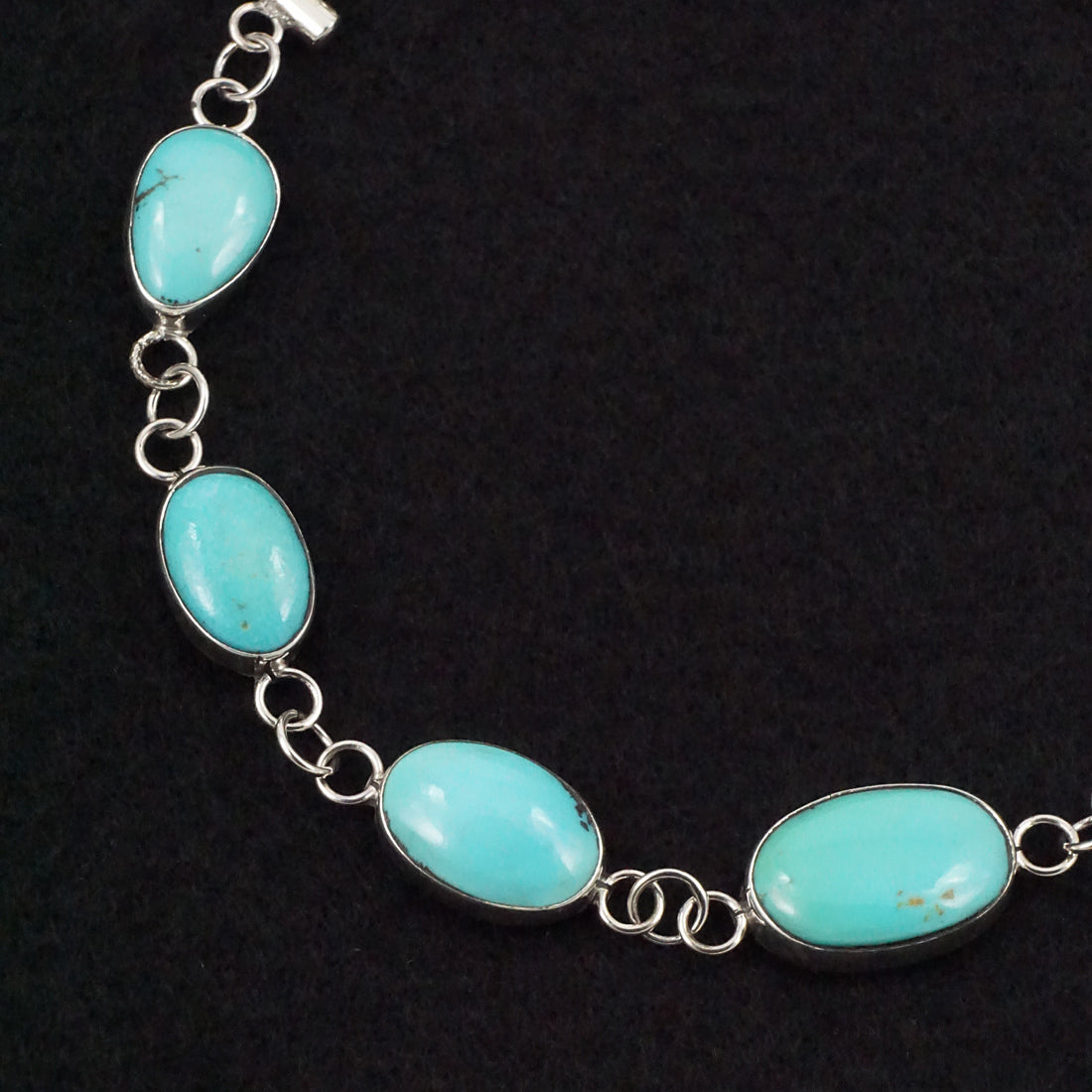 Marco Begaye Turquoise & Sterling Silver Link Bracelet