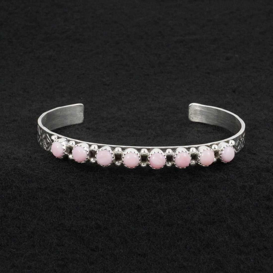 Gaynell Parker Pink Conch & Sterling Silver Bracelet