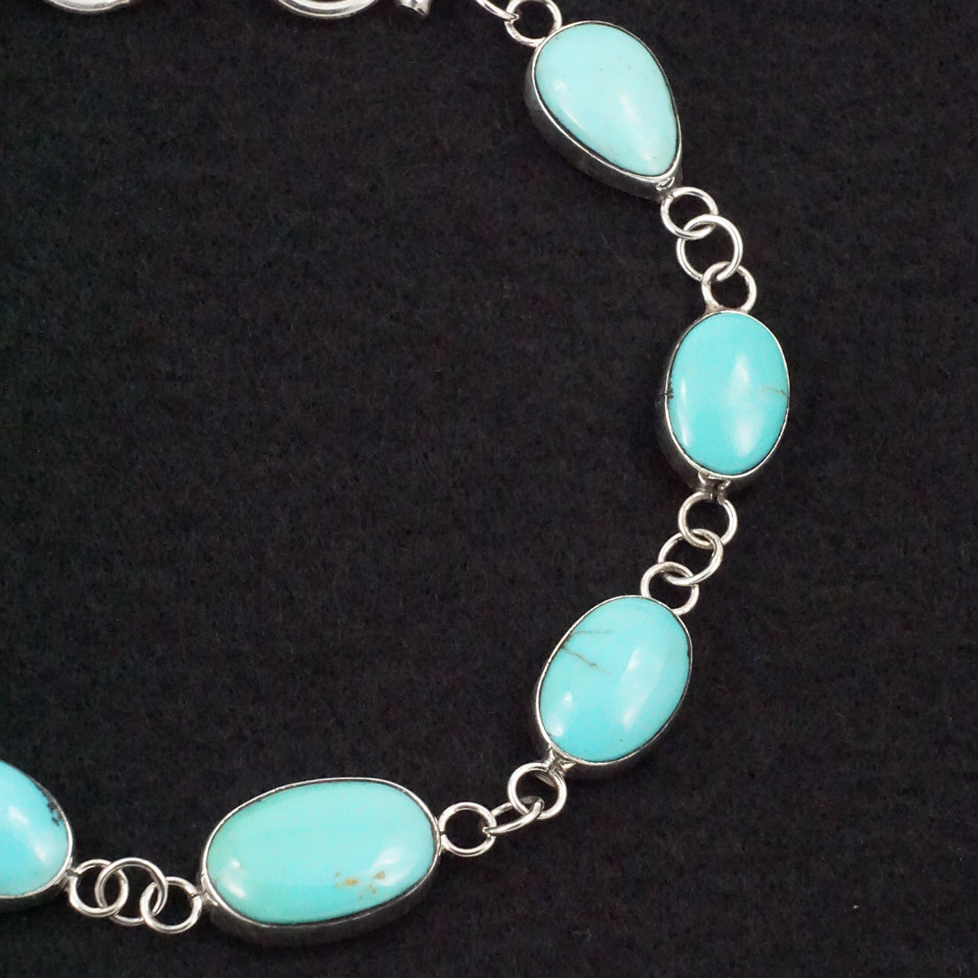 Marco Begaye Turquoise & Sterling Silver Link Bracelet