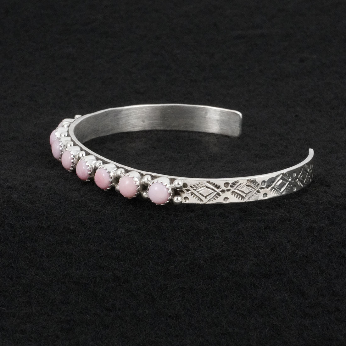 Gaynell Parker Pink Conch & Sterling Silver Bracelet