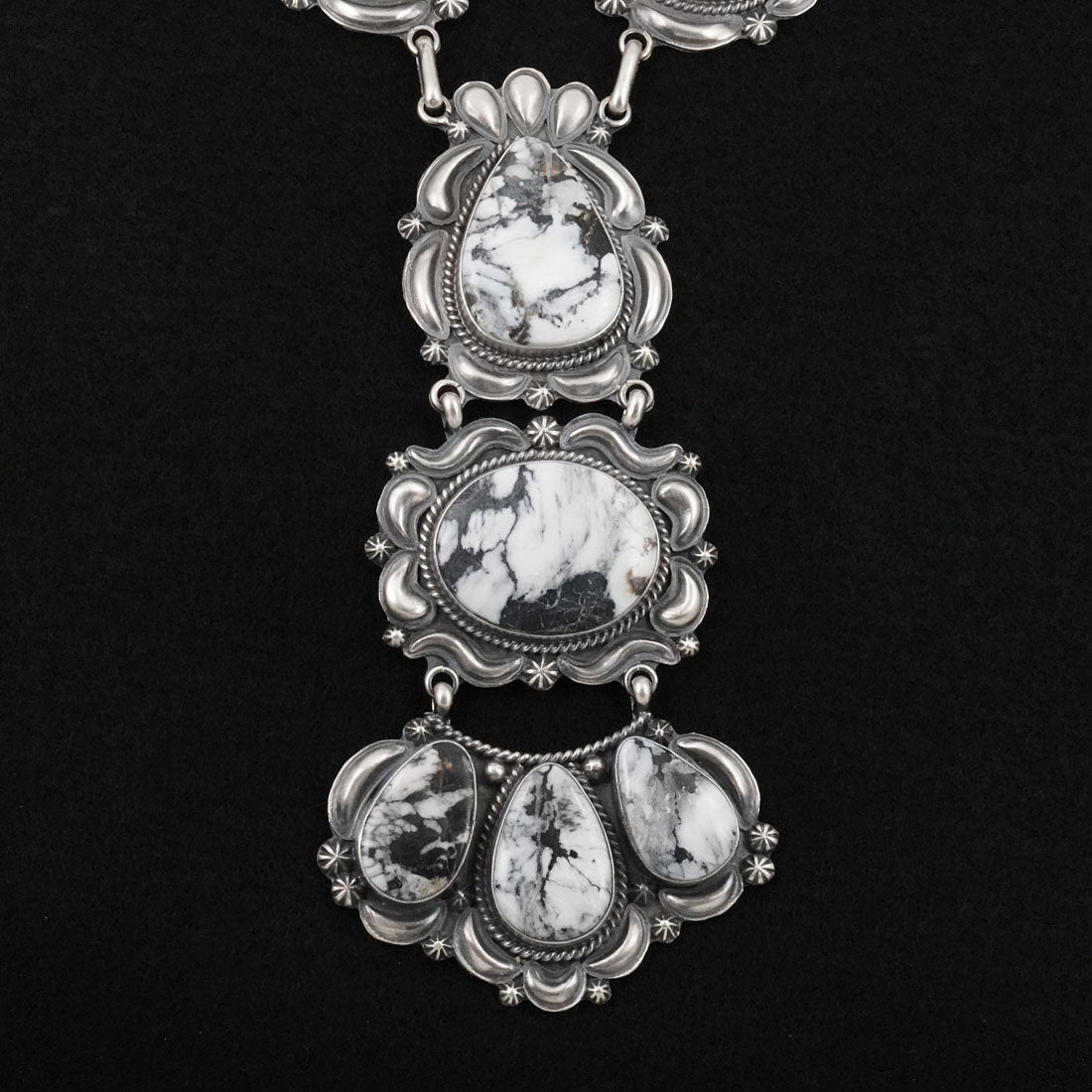 Raymond Delgarito White Buffalo & Sterling Silver Necklace Set