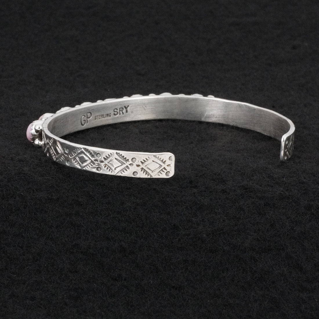 Gaynell Parker Pink Conch & Sterling Silver Bracelet