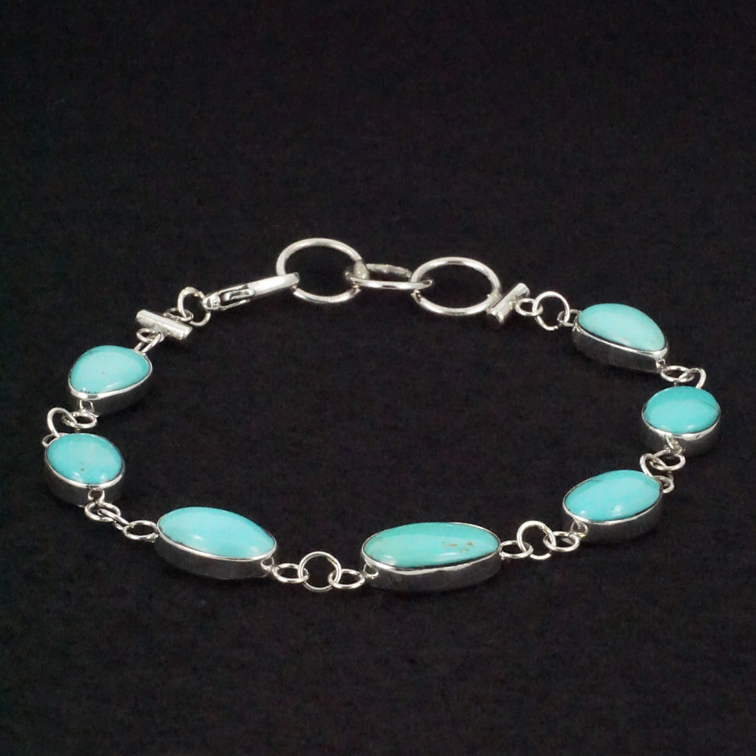 Marco Begaye Turquoise & Sterling Silver Link Bracelet