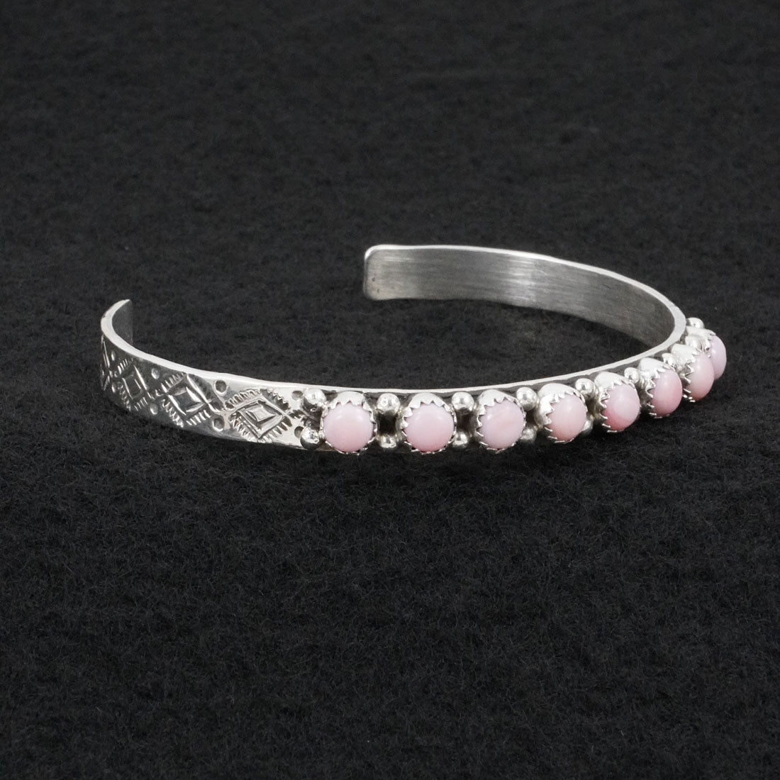 Gaynell Parker Pink Conch & Sterling Silver Bracelet