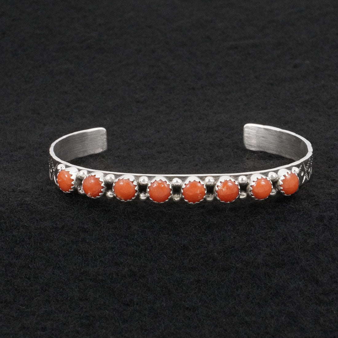 Gaynell Parker Coral & Sterling Silver Bracelet