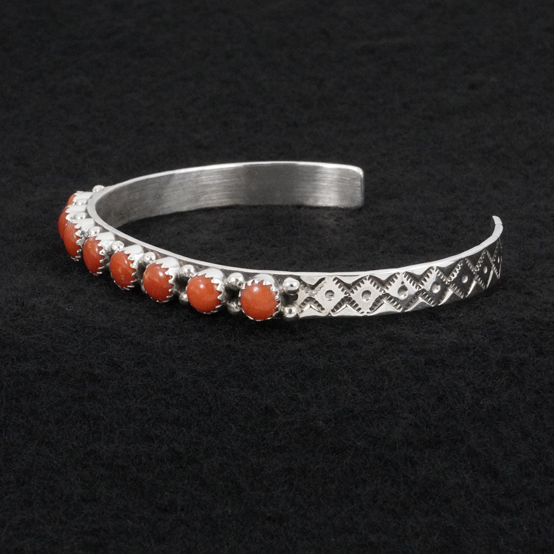 Gaynell Parker Coral & Sterling Silver Bracelet