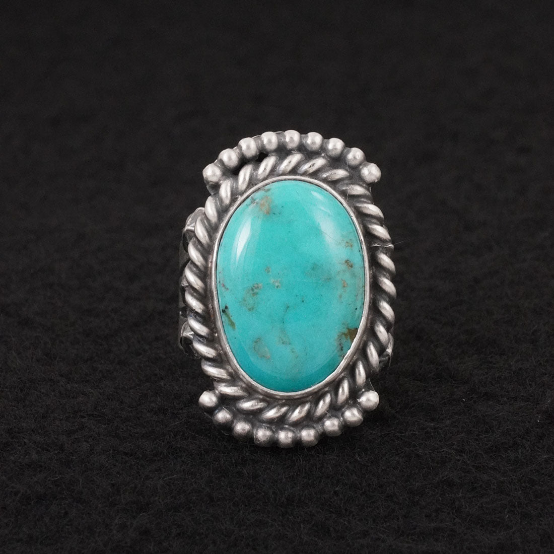 Darrin Livingston Turquoise & Sterling Silver Ring Size 8.5