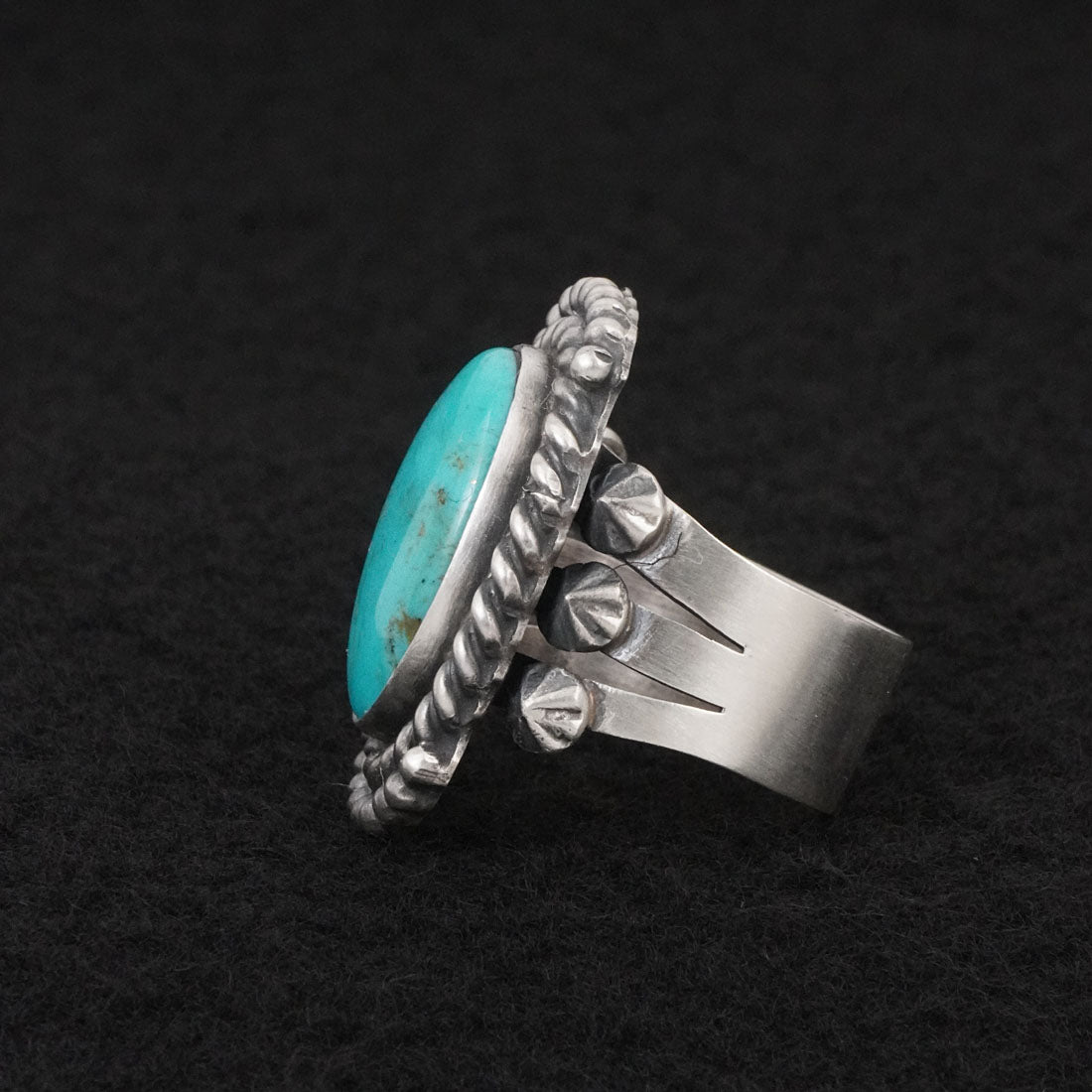 Darrin Livingston Turquoise & Sterling Silver Ring Size 8.5