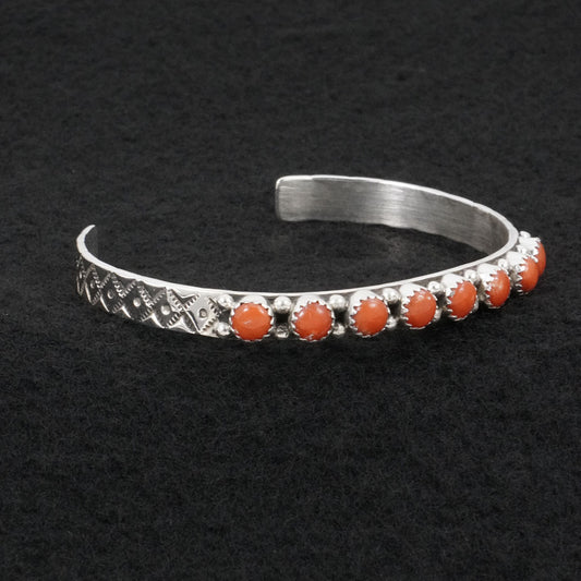 Gaynell Parker Coral & Sterling Silver Bracelet