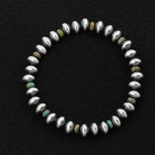 Tonisha Haley Turquoise & Sterling Silver Navajo Pearl Bracelet