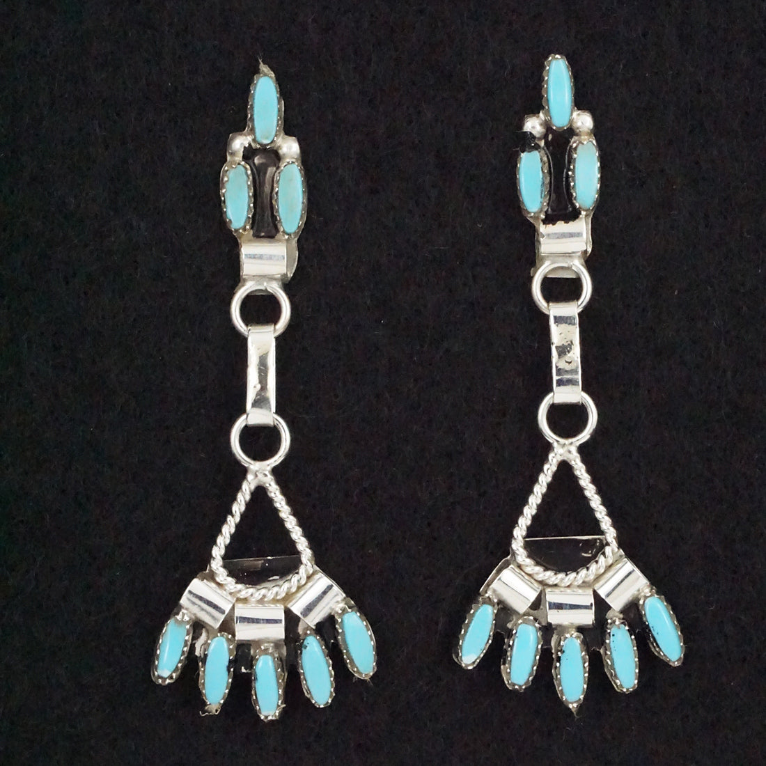 Evonne Hustito Turquoise & Sterling Silver Earrings