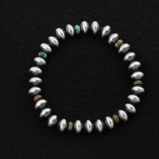 Tonisha Haley Turquoise & Sterling Silver Navajo Pearl Bracelet