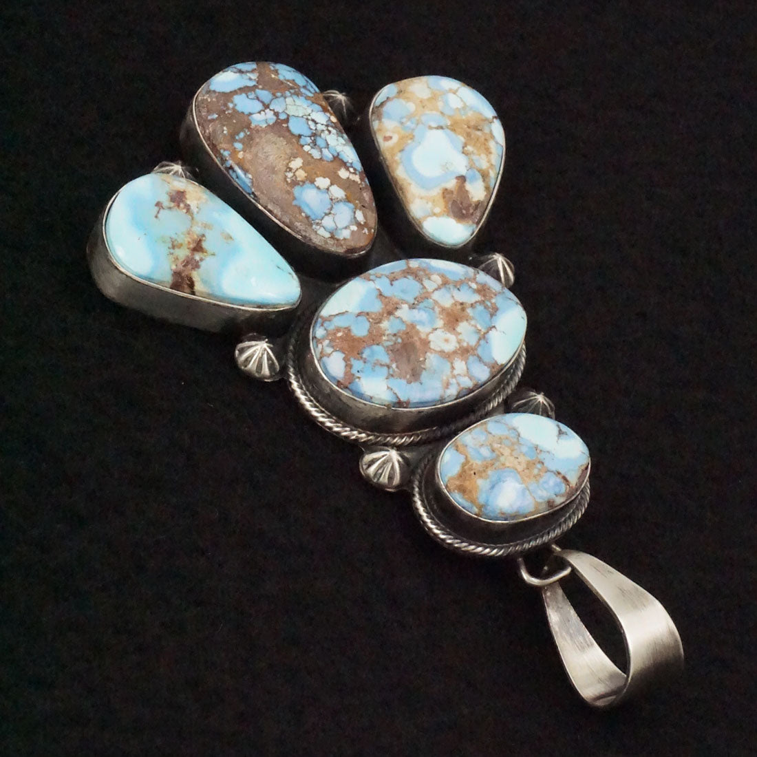 Darrin Livingston Turquoise & Sterling Silver Earrings & Pendant