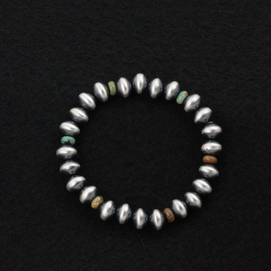 Tonisha Haley Turquoise & Sterling Silver Navajo Pearl Bracelet