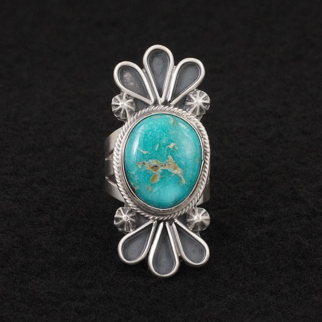 Darrin Livingston Turquoise & Sterling Silver Ring Size 7