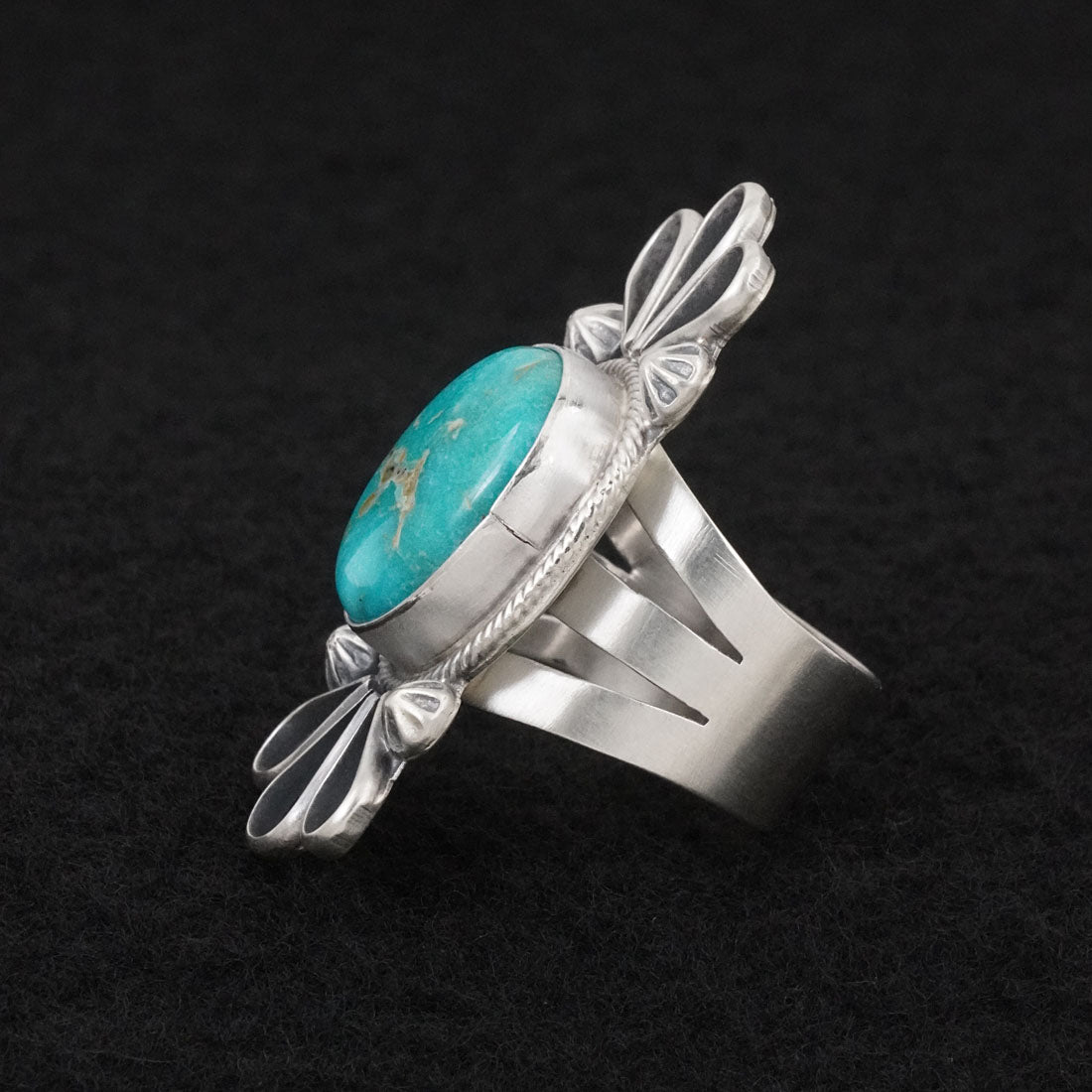 Darrin Livingston Turquoise & Sterling Silver Ring Size 7