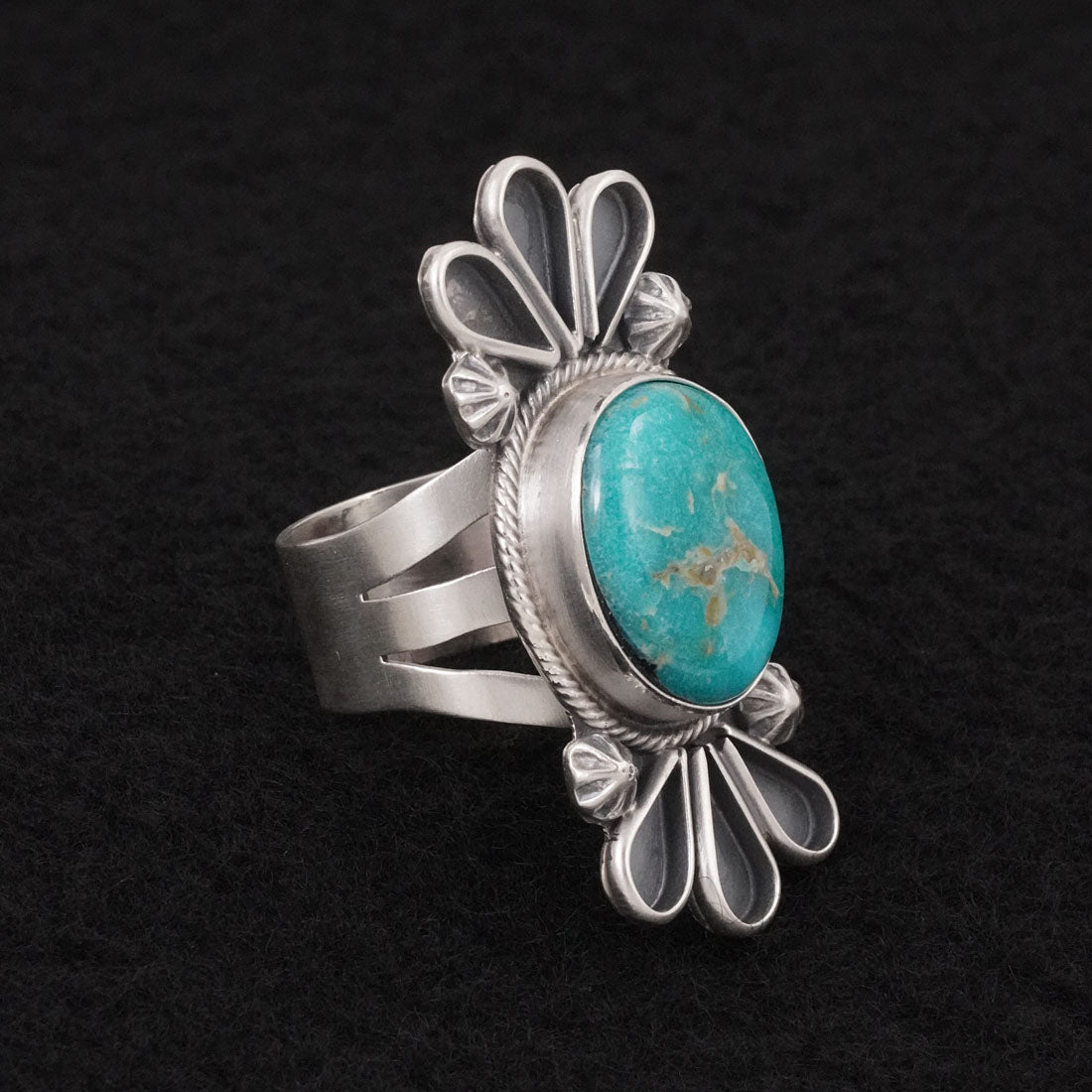 Darrin Livingston Turquoise & Sterling Silver Ring Size 7