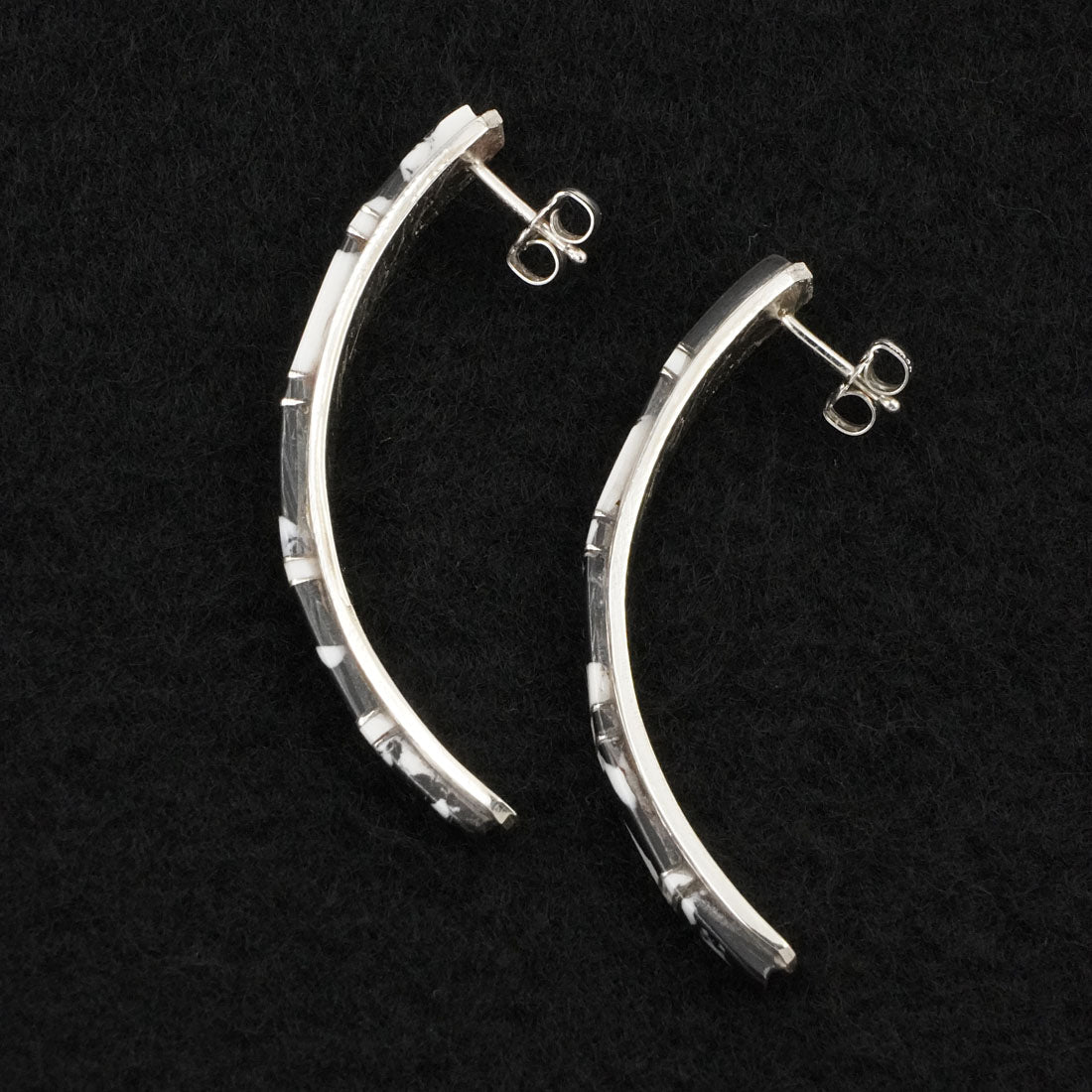 Terrance Panteah White Buffalo & Sterling Silver Earrings