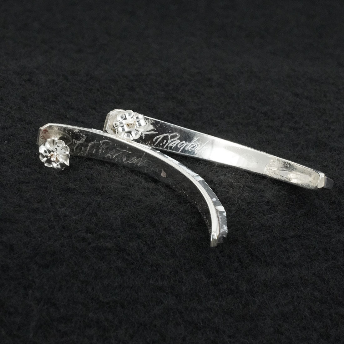 Terrance Panteah White Buffalo & Sterling Silver Earrings