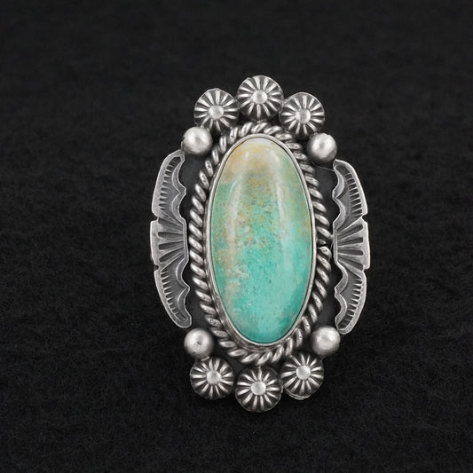 Michael Calladitto Turquoise & Sterling Silver Ring Size 7