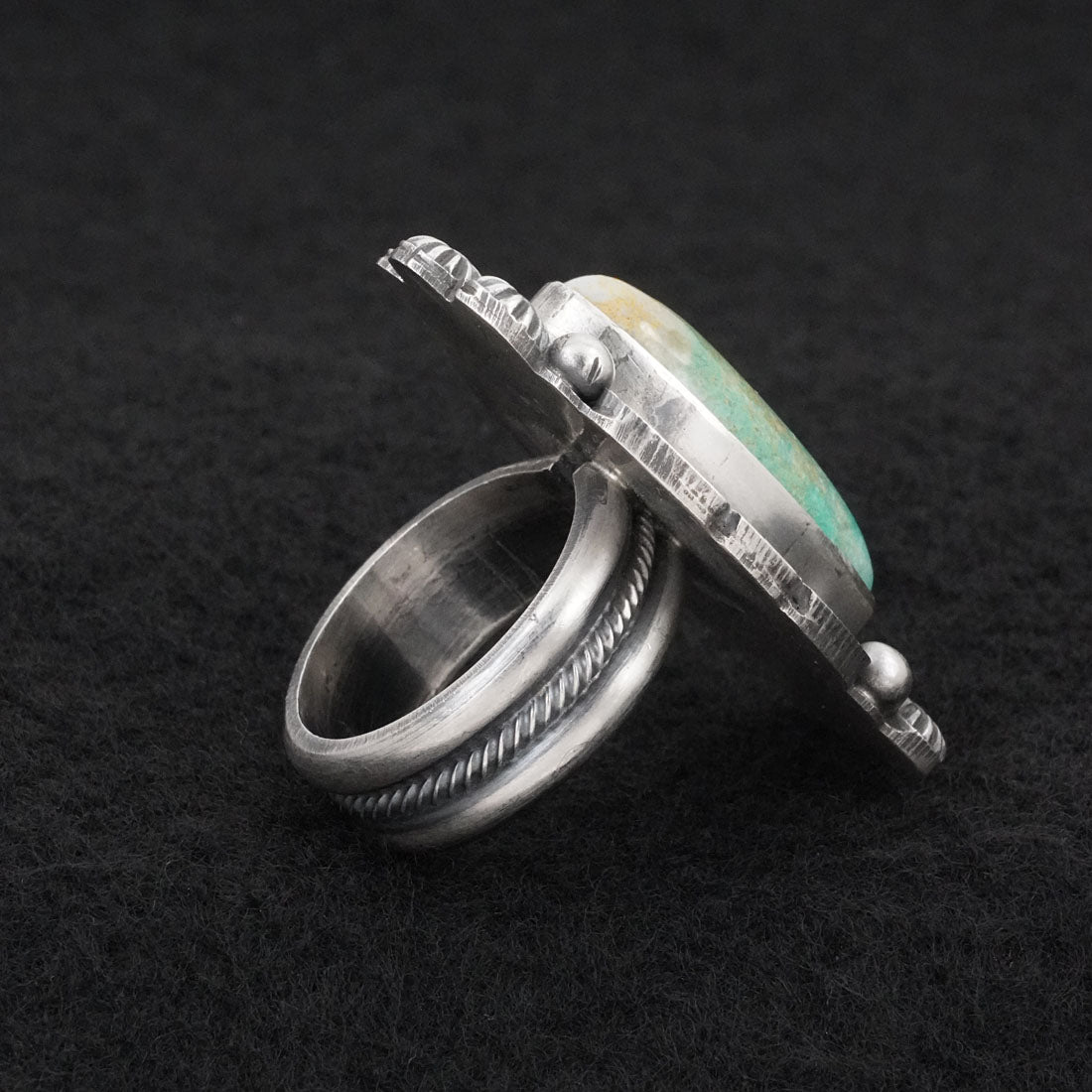 Michael Calladitto Turquoise & Sterling Silver Ring Size 7