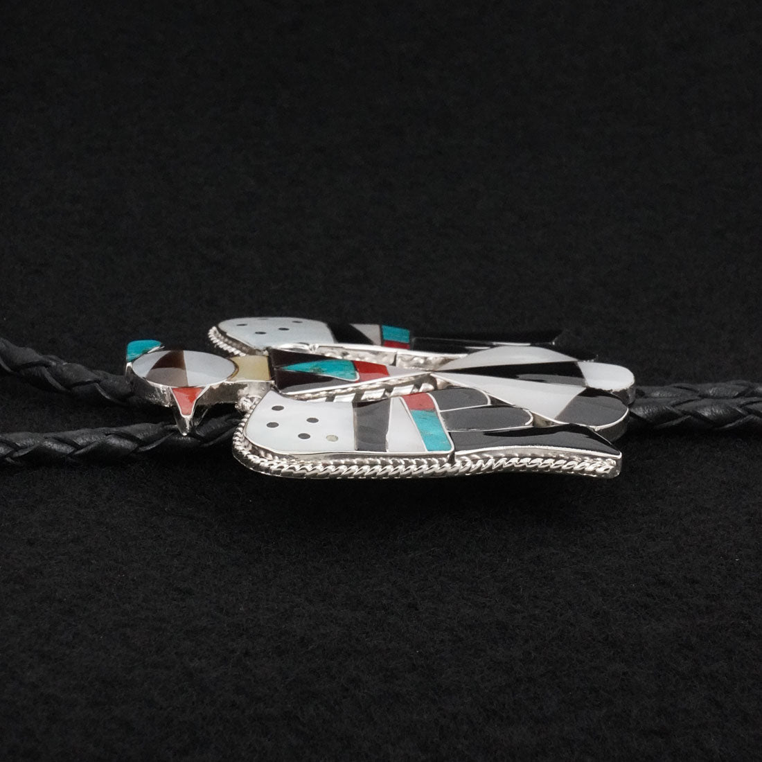 Bobby & Corraine Shack Multi-Stone & Sterling Silver Bolo Tie