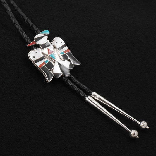 Bobby & Corraine Shack Multi-Stone & Sterling Silver Bolo Tie
