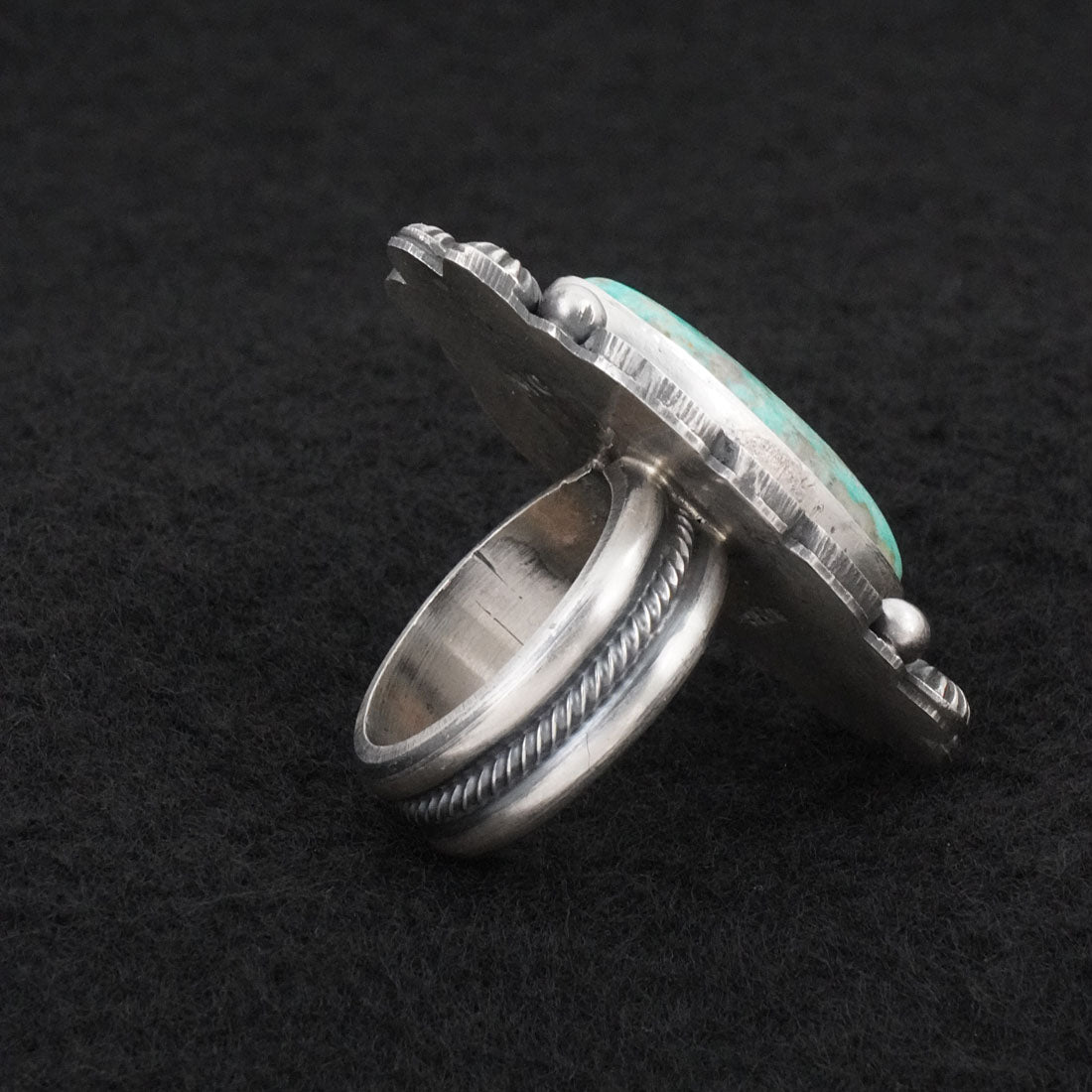 Michael Calladitto Turquoise & Sterling Silver Ring Size 7