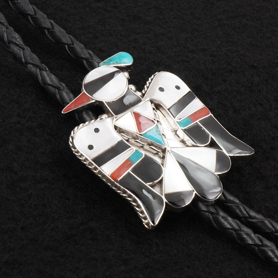 Bobby & Corraine Shack Multi-Stone & Sterling Silver Bolo Tie