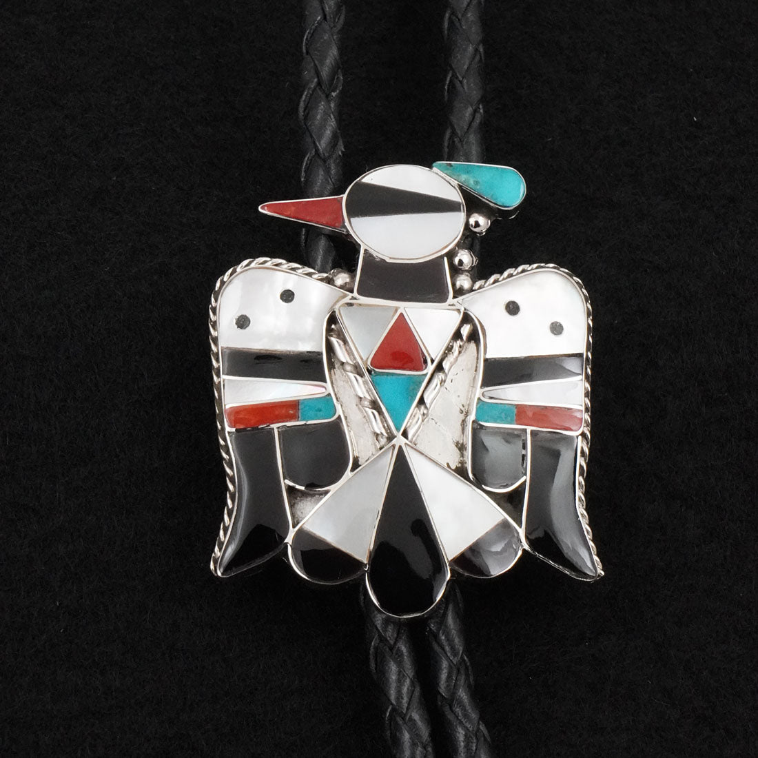 Bobby & Corraine Shack Multi-Stone & Sterling Silver Bolo Tie
