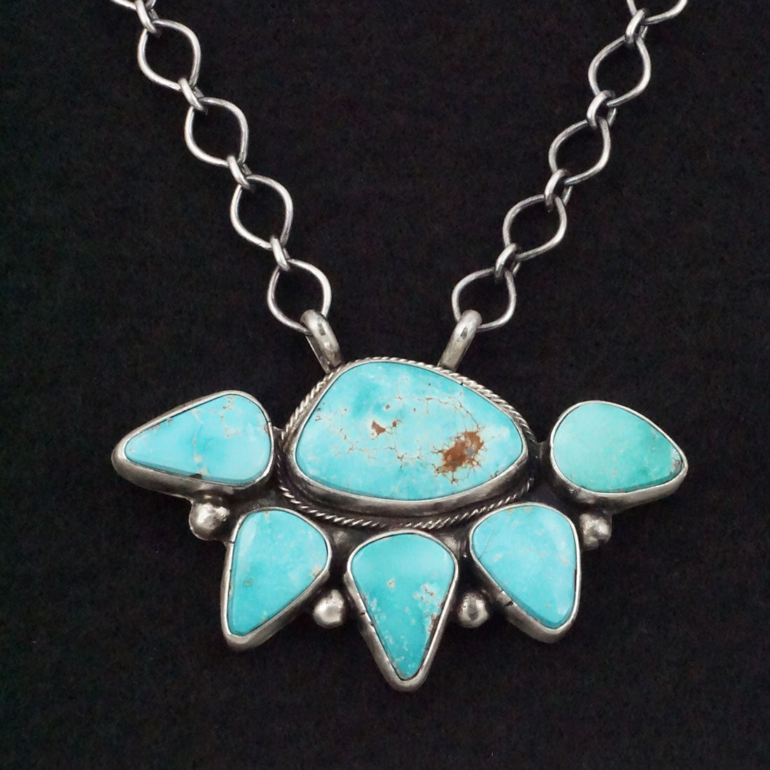 Bobby Johnson Turquoise & Sterling Silver Necklace