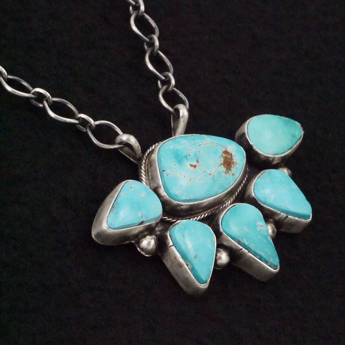 Bobby Johnson Turquoise & Sterling Silver Necklace