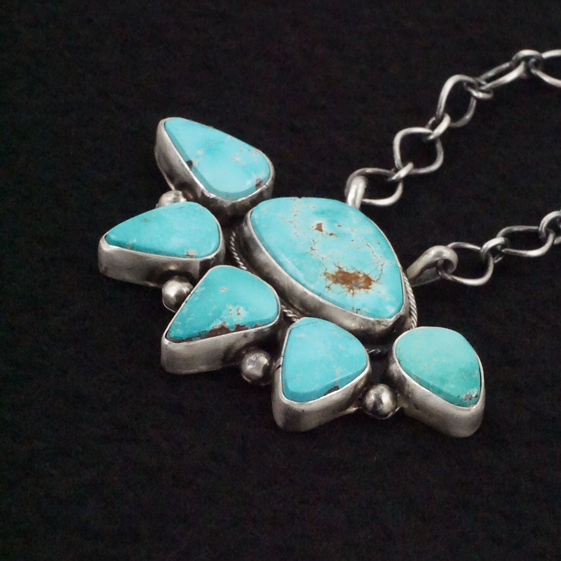 Bobby Johnson Turquoise & Sterling Silver Necklace