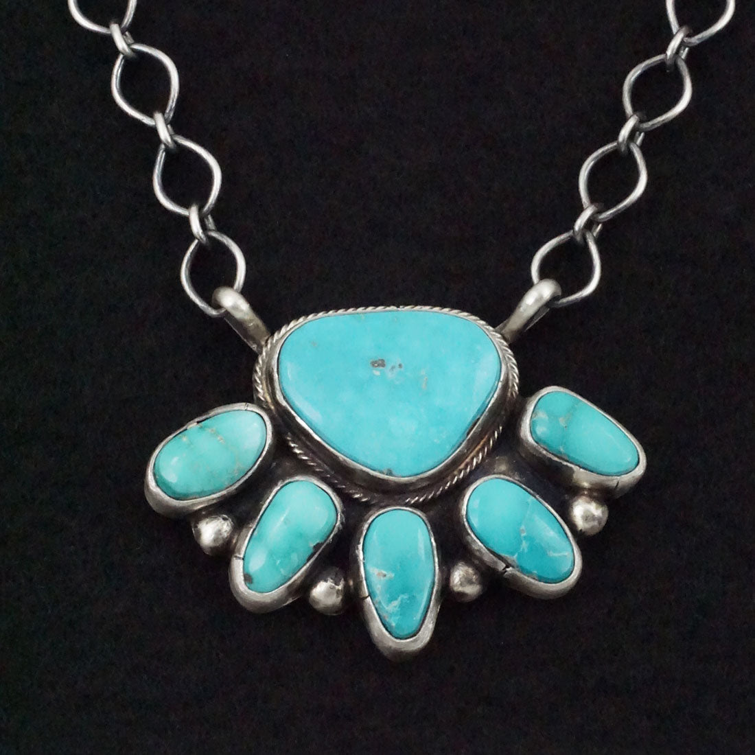 Bobby Johnson Turquoise & Sterling Silver Necklace