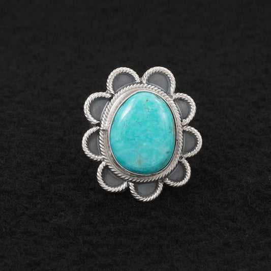 Darrin Livingston Turquoise & Sterling Silver Ring Size 7