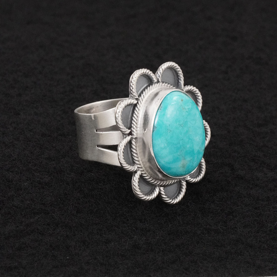 Darrin Livingston Turquoise & Sterling Silver Ring Size 7