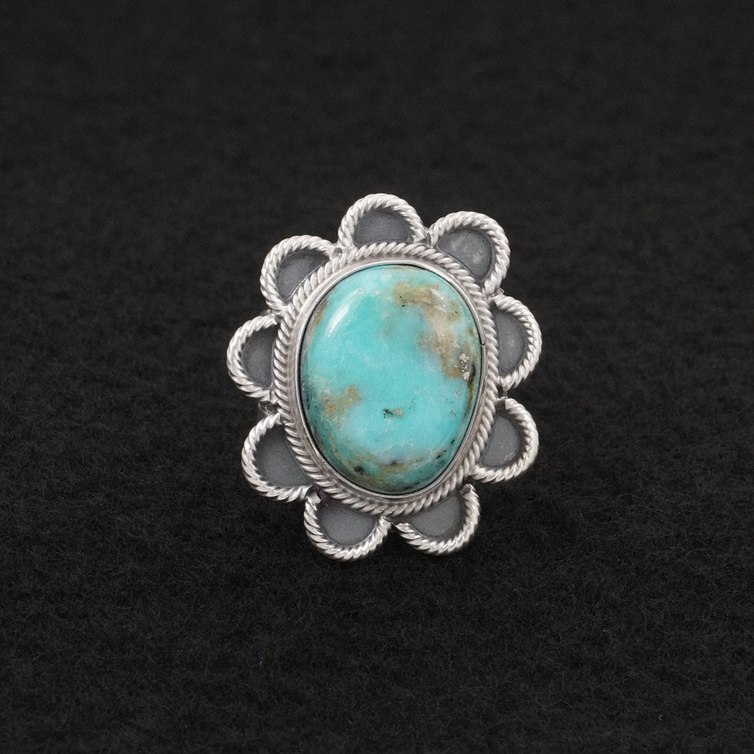 Darrin Livingston Turquoise & Sterling Silver Ring Size 7