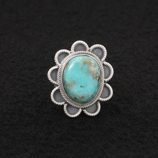 Darrin Livingston Turquoise & Sterling Silver Ring Size 7